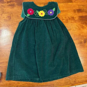 Vintage Samara green Corduroy Dress size 6